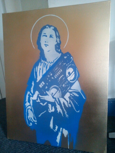 It's been 6 six years since I did this stencil Madonna in the Ghetto came